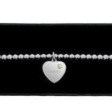 Personalised Sterling Silver Heart Bracelet
