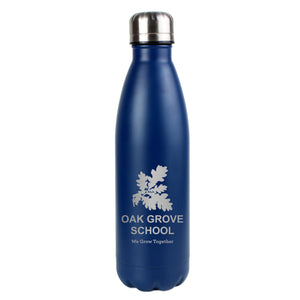 Bespoke Design Blue Metal Insulated Drinks Bottle