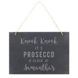 Personalised Prosecco O'clock Large Hanging Slate Sign