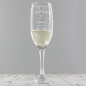 Personalised Birthday Craft Flute Glass