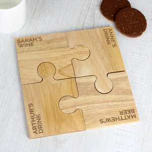 Personalised Free Text Jigsaw Coasters