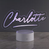 Personalised Free Text LED Colour Changing Desk Night Light