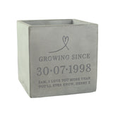 Personalised Botanical Concrete Plant Pot