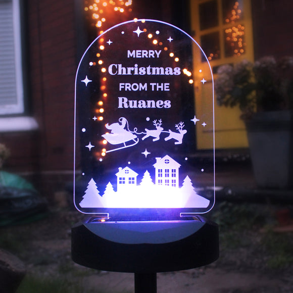 Personalised Christmas Outdoor Solar Light