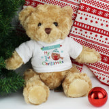 Personalised Felt Stitch Robin 'My 1st Christmas' Teddy Bear