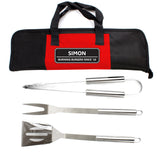 Personalised Stainless Steel BBQ Kit Pouch and Utensils
