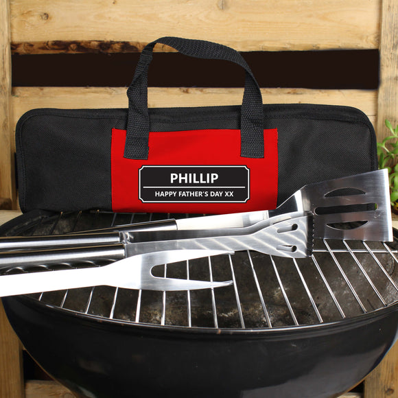 Personalised Stainless Steel BBQ Kit Main Image 1
