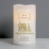 Personalised Festive Village LED Candle
