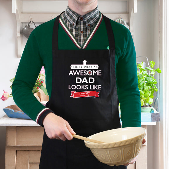 Personalised Awesome Black Apron