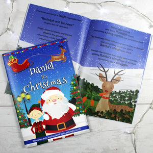 Personalised Boys ""It's Christmas"" Story Book, Featuring Santa and his Elf Jingles