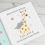 Personalised New Baby Big Sister Giraffe Inner Page