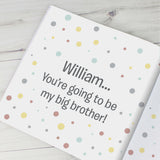 Personalised Big Brother New Baby Book Inner Page