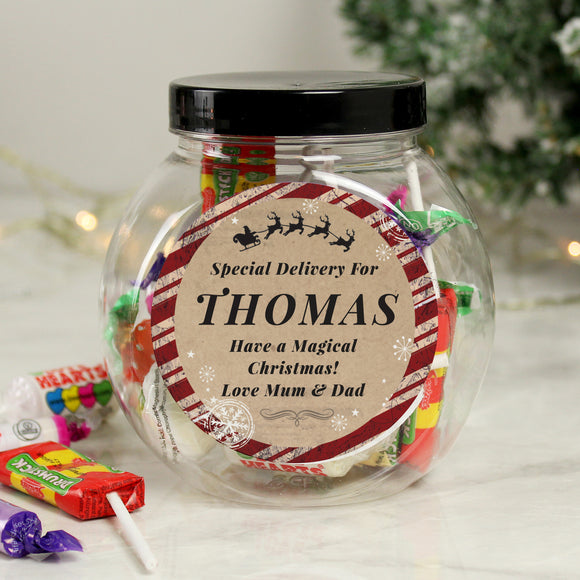 Personalised Special Delivery Sweet Jar