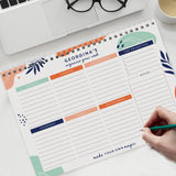 Personalised Tropical A4 Desk Planner