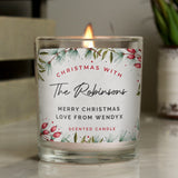 Personalised Christmas With... Scented Jar Candle
