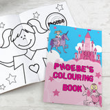 Personalised Princess & Unicorn Colouring Book