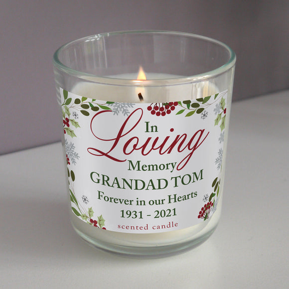 Personalised In Loving Memory Scented Jar Candle