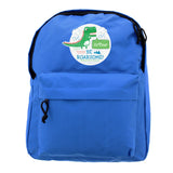 Personalised Blue "Be Roarsome" Dinosaur School Bag