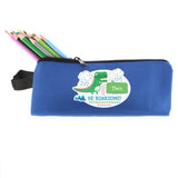 Personalised Blue "Be Roarsome" Dinosaur Pencil Case