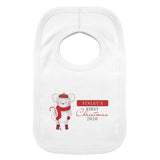 Personalised 1st Christmas Mouse Baby Bib