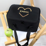 Gold Heart Personalised Lunch Bag