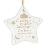 Personalised Twinkle Twinkle Ceramic Sign Image on White Background