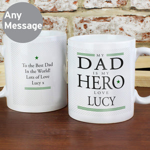 Personalised My Dad Is My Hero Father's Day Mug Main Image