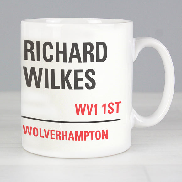 Personalised London Street Sign Mug