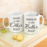 Personalised Other/Better Half Couples Set of Mugs