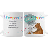 Personalised 1st Father's Day Daddy Bear Mug Front and Back