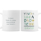 Personalised Like A Dad To Me Mug Front and Back 2