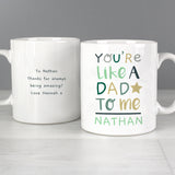 Personalised Like A Dad To Me Mug Front and Back