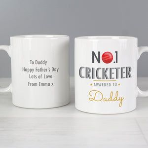 Personalised No1 Cricketer Mug Front and Back Main Image