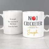Personalised No1 Cricketer Mug Front and Back 