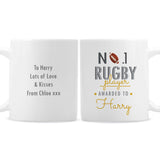 Personalised No1 Rugby Player Mug Front and Back