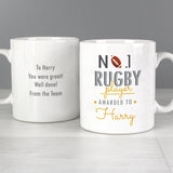 Personalised No1 Rugby Player Mug Front and Back 3