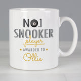 Personalised No1 Snooker Player Mug Front