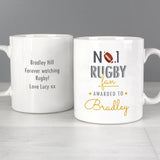 Personalised No1 Rugby Fan Mug Front and Back 3