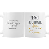 Personalised No1 Football Fan Mug Front and Back