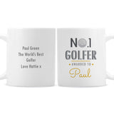 Personalised No1 Golfer Mug Front and Back