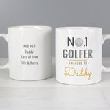 Personalised No1 Golfer Mug Front and back 2