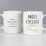 Personalised No1 Cyclist Mug Front and back