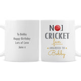 Personalised No1 Cricket Fan Mug Front and Back 2