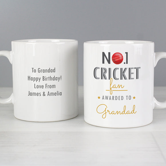 Personalised No1 Cricket Fan Mug Main Image