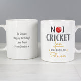 Personalised No1 Cricket Fan Mug Front and Back 