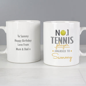 Personalised No1 Tennis Player Mug Main Image