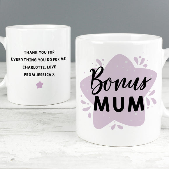 Personalised To My Bonus Mum Mug