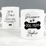 Personalised Pawsome Dog Mum Mug