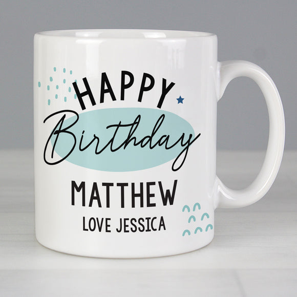Personalised Happy Birthday Mug