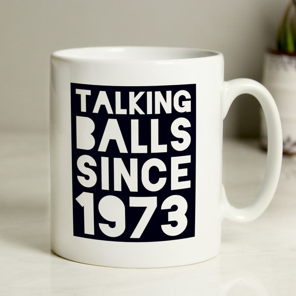 Personalised Talking Balls Since Mug